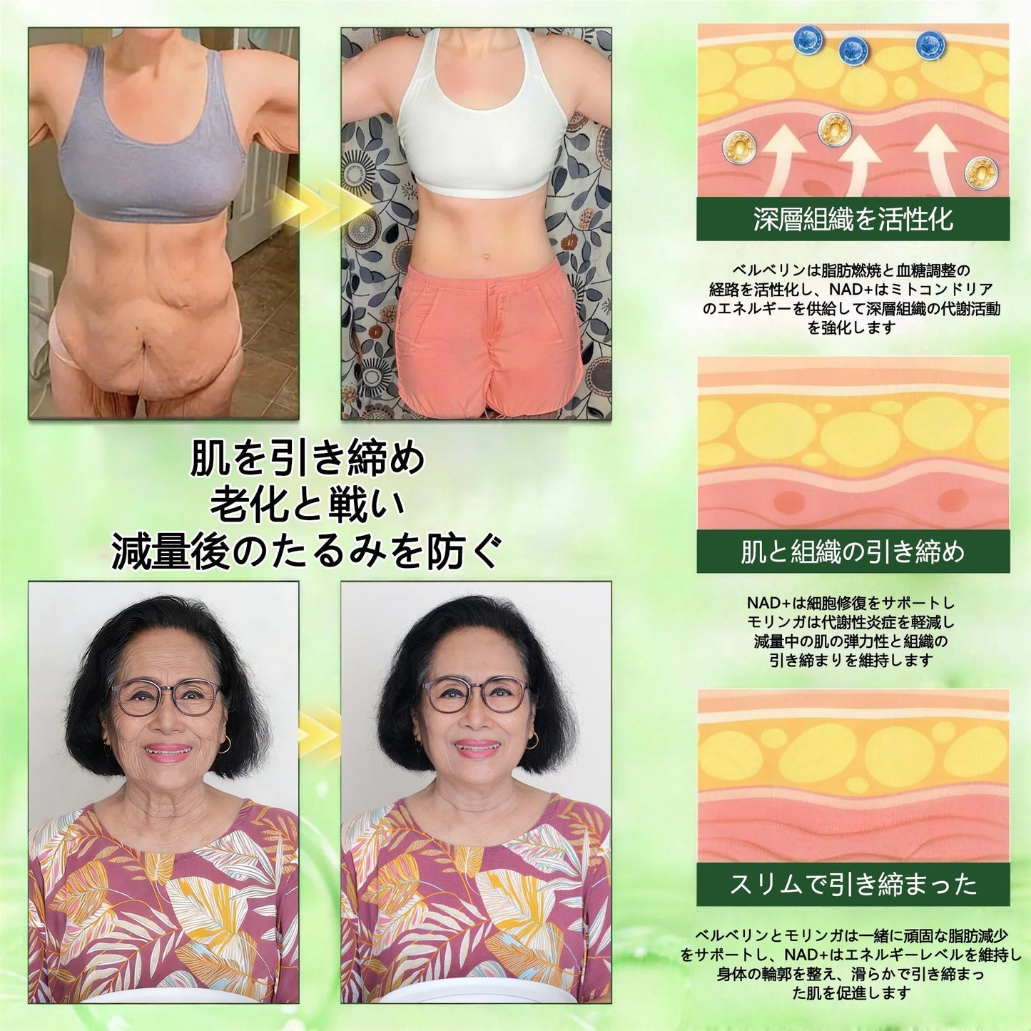 ⚡内臓脂肪対策サポート 👨‍⚕️👩‍⚕️GeeLemon®＆NAD+ 8-in-1 ナノ強化フォーミュラ — 肥満、肌のたるみ、糖尿病、睡眠時無呼吸症候群、関節の悩み、その他健康上の懸念にアプローチ🛍️